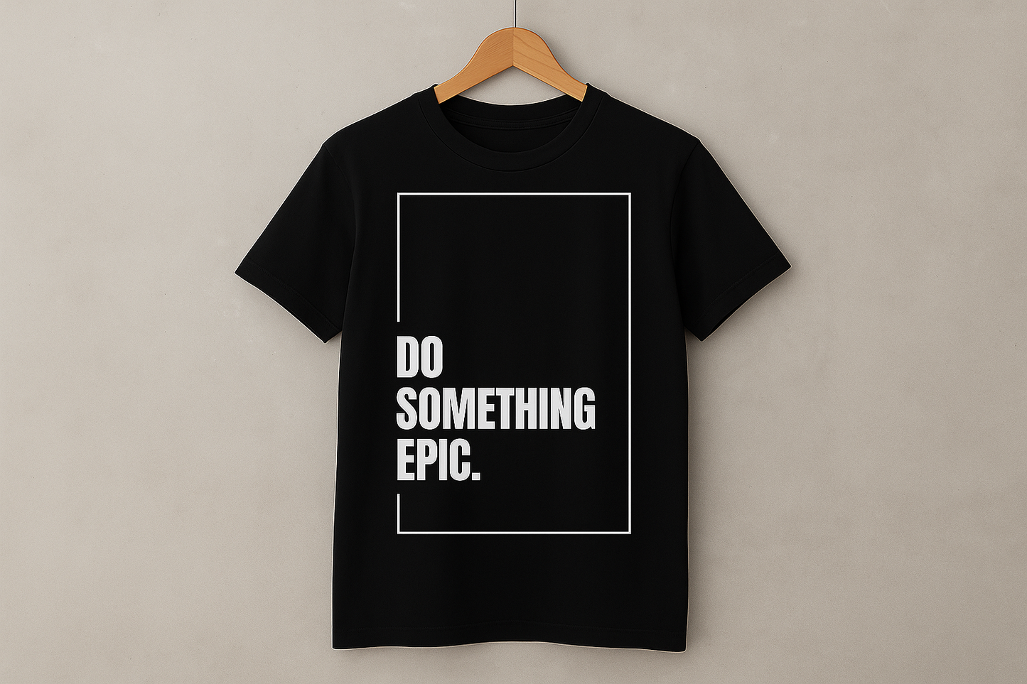 Do Something Epic | Black Half Sleeve Round Neck T Shirt