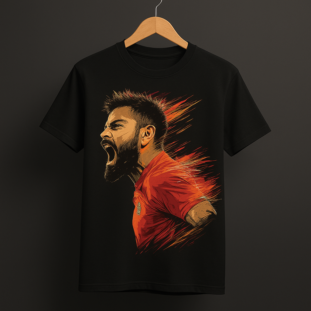 Virat Kohli Roar | Half Sleeve Round Neck T Shirt