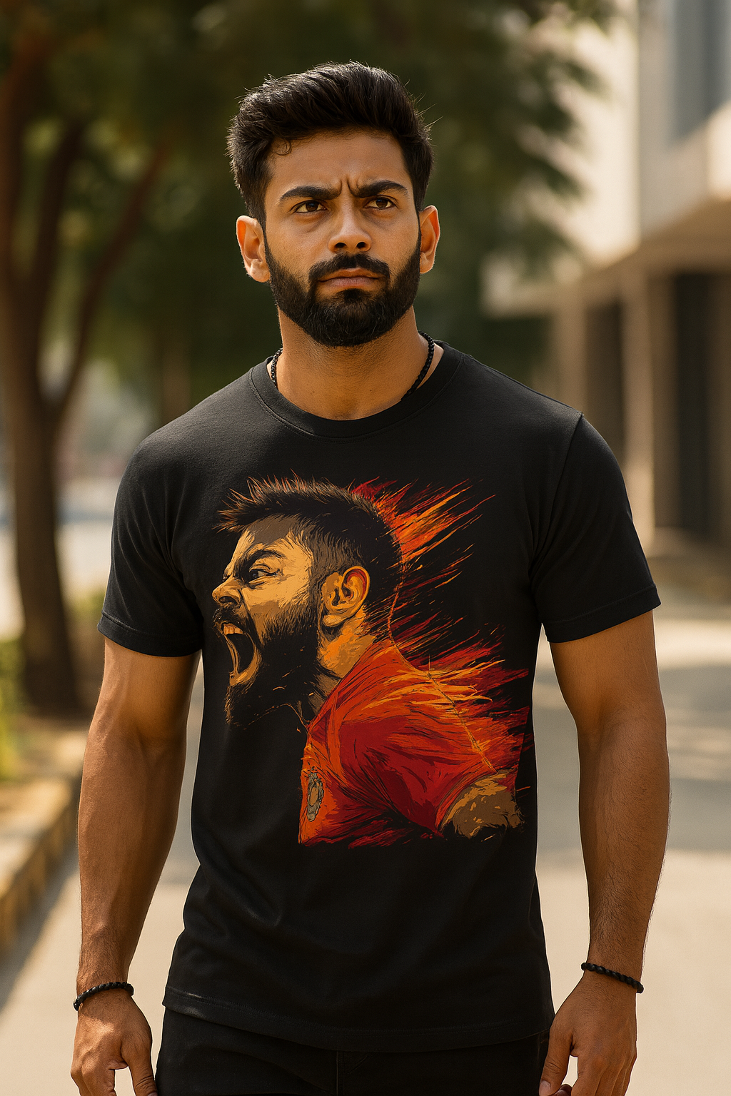 Virat Kohli Roar | Half Sleeve Round Neck T Shirt